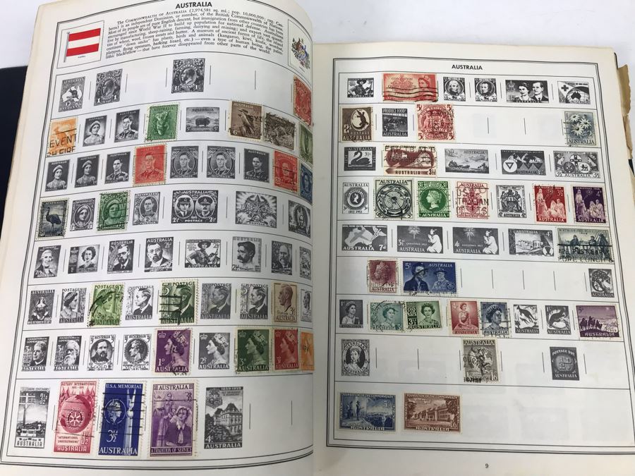 Ambassador Stamp Album With Stamps - See Photos For Some Of The Stamps In Book [Photo 6]