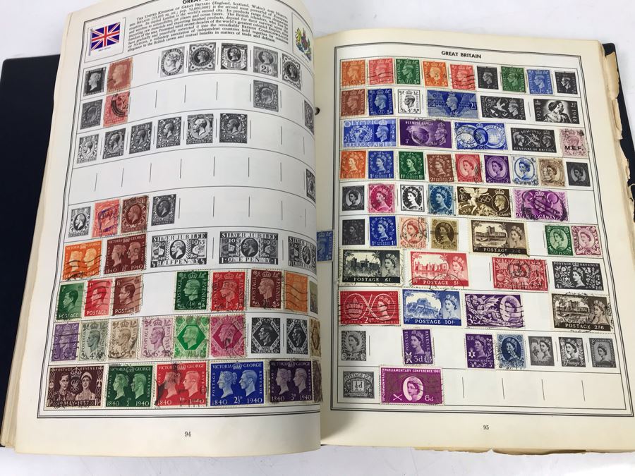 Ambassador Stamp Album With Stamps - See Photos For Some Of The Stamps In Book [Photo 30]