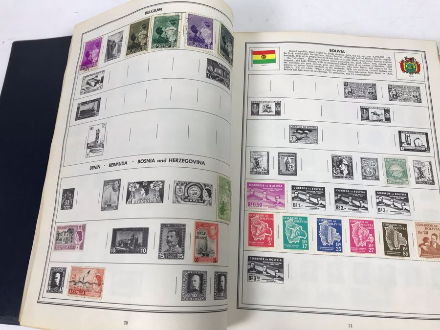 Ambassador Stamp Album With Stamps - See Photos For Some Of The Stamps In Book [Photo 11]