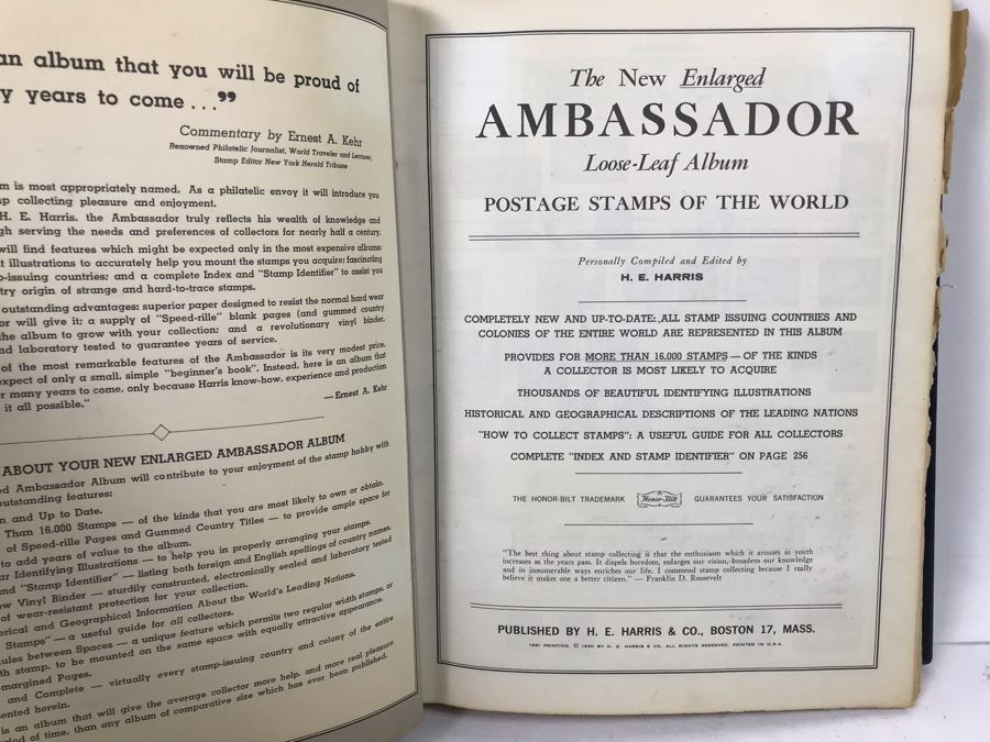 Ambassador Stamp Album With Stamps - See Photos For Some Of The Stamps In Book [Photo 3]
