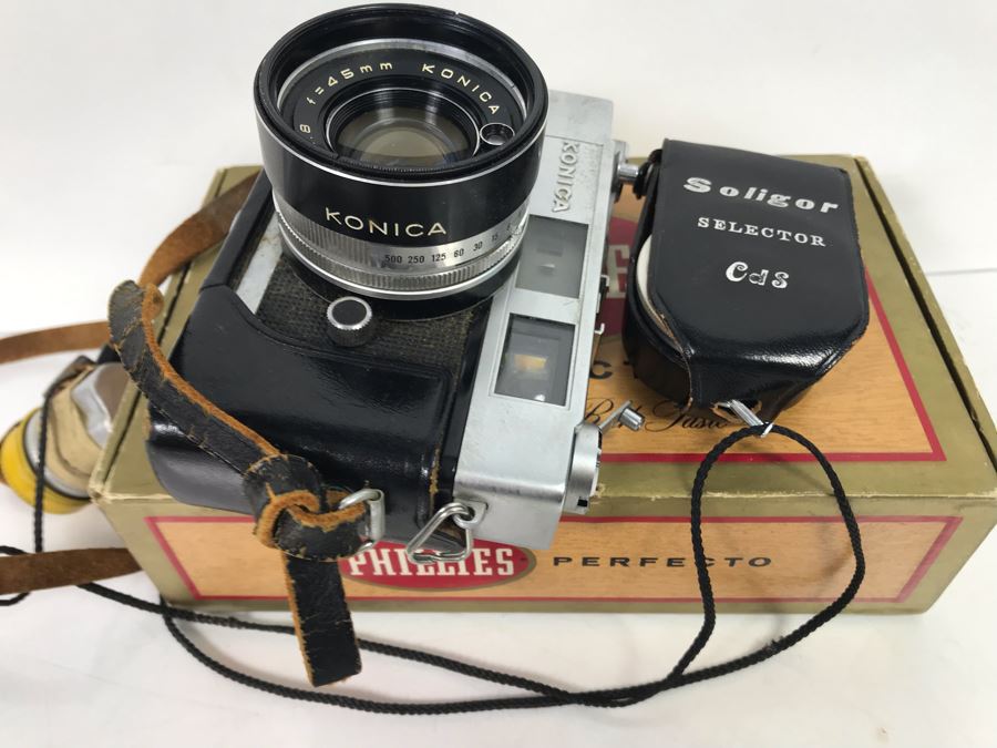Vintage Konica Film Camera With Light Meter And Various Photographs And Slides - See Photos [Photo 17]