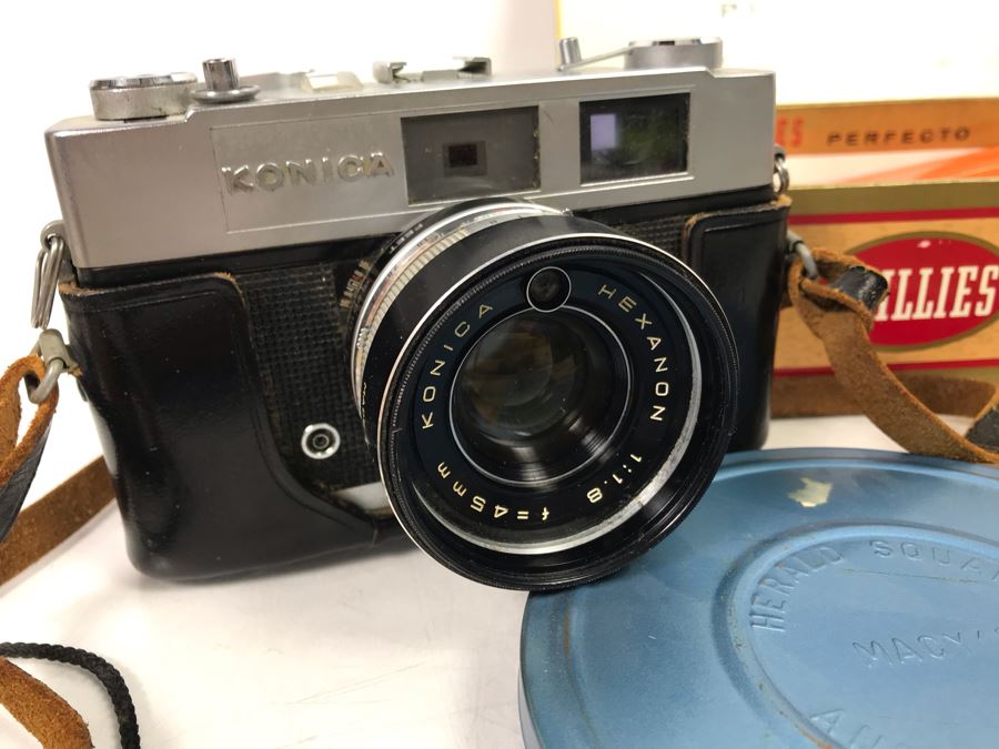 Vintage Konica Film Camera With Light Meter And Various Photographs And Slides - See Photos [Photo 4]