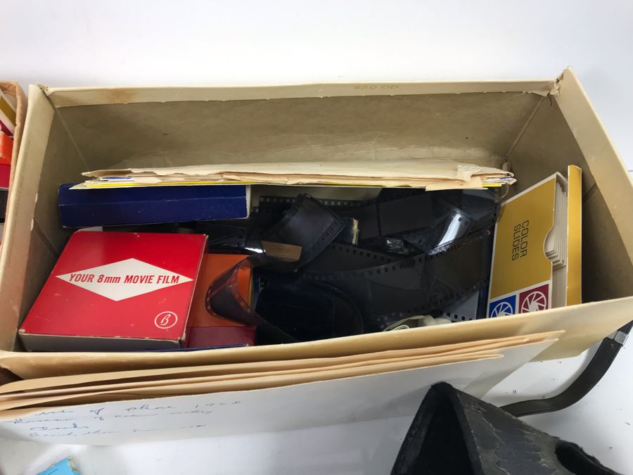 Vintage Konica Film Camera With Extra Lens And Various 1960s Photographs, Slides And Films Including Statue Of Liberty, Kennedy Airport, Museum Of Natural History, Beauty Show - See Photos [Photo 12]