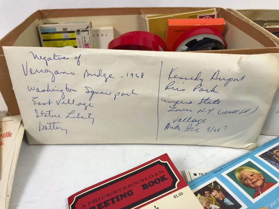 Vintage Konica Film Camera With Extra Lens And Various 1960s Photographs, Slides And Films Including Statue Of Liberty, Kennedy Airport, Museum Of Natural History, Beauty Show - See Photos [Photo 10]