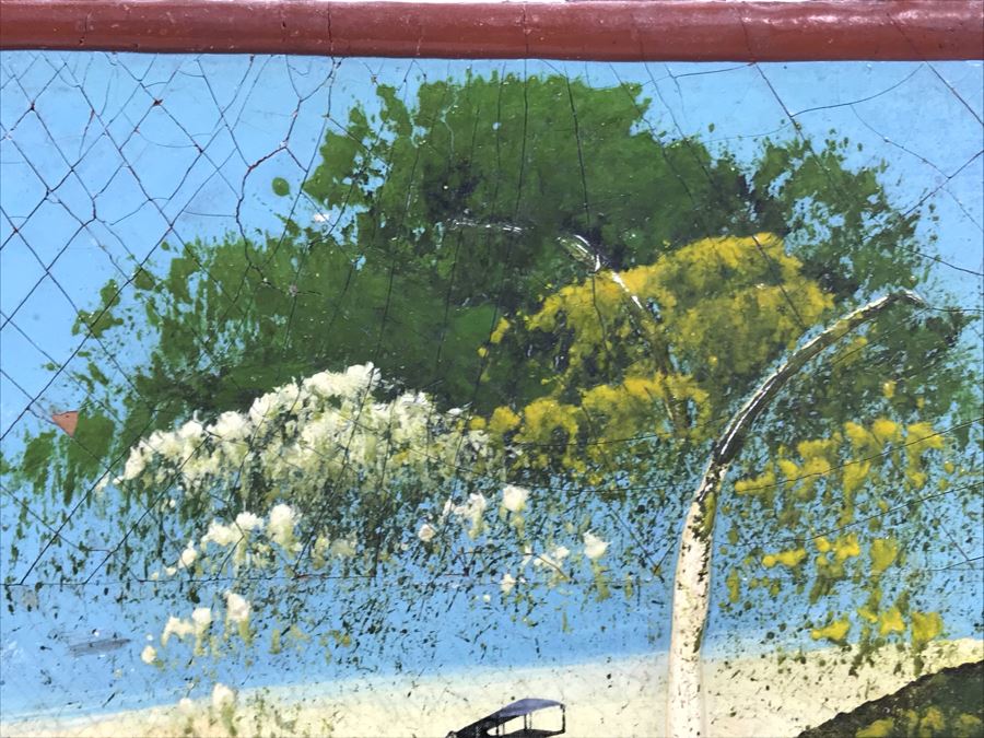 Antique 1906 Calendar With Metal Nautical Themed Holder And Delaware Water Gap Painting [Photo 9]