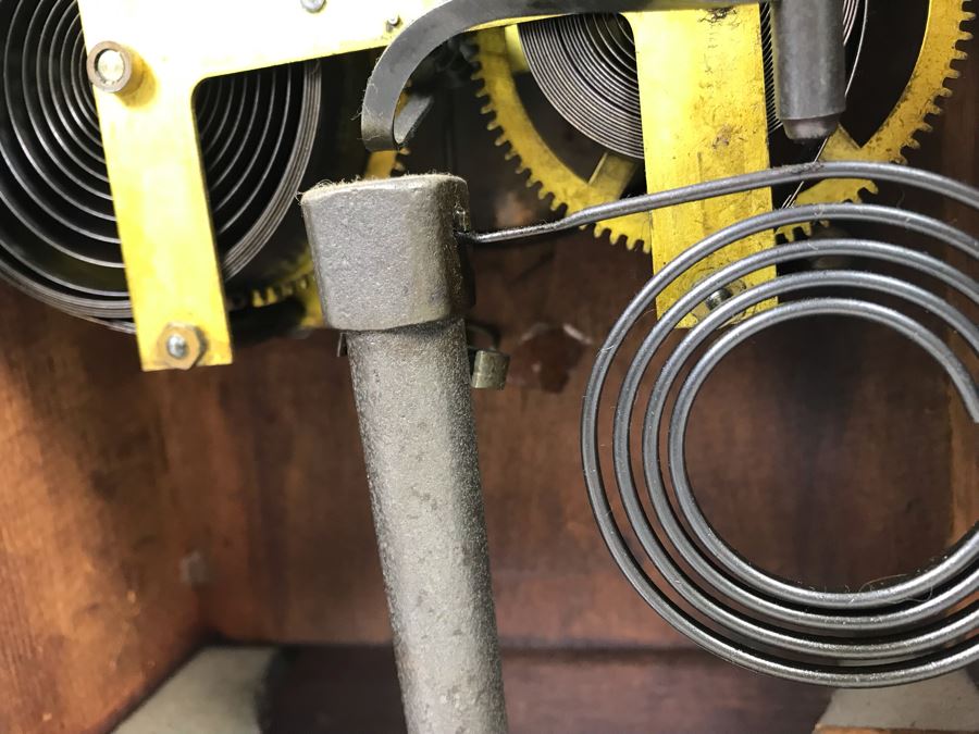 Vintage E. Ingraham Co Bristol Conn Clock - Frame That Holds Glass Face Needs To Be Soldered To Hinge 13'H X 8.5'W [Photo 19]