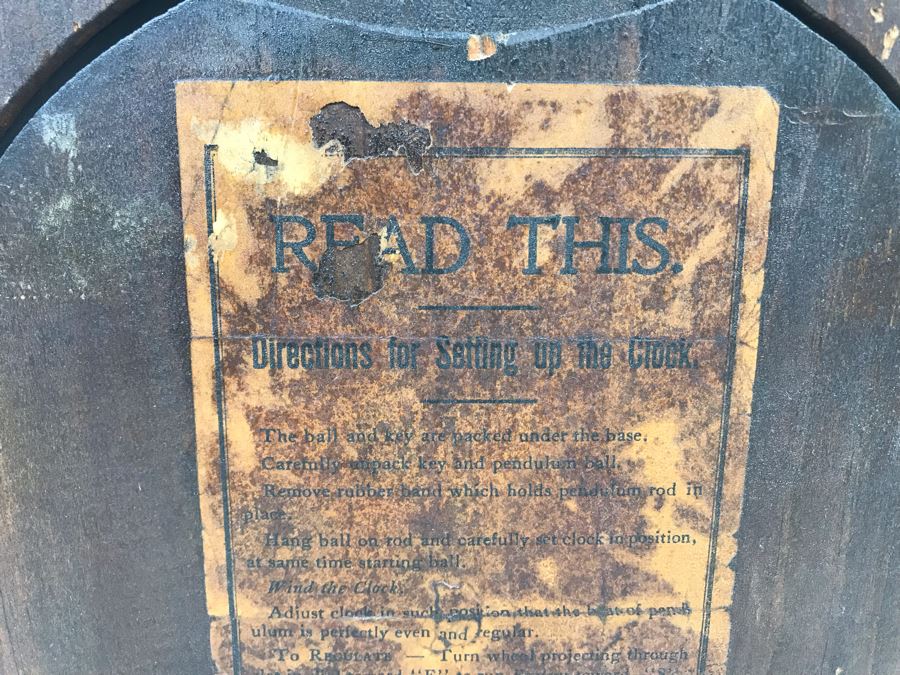 Vintage E. Ingraham Co Bristol Conn Clock - Frame That Holds Glass Face Needs To Be Soldered To Hinge 13'H X 8.5'W [Photo 11]