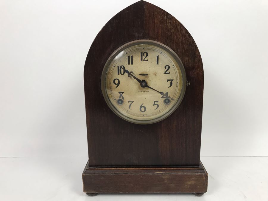Vintage E. Ingraham Co Bristol Conn Clock - Frame That Holds Glass Face Needs To Be Soldered To Hinge 13'H X 8.5'W [Photo 2]