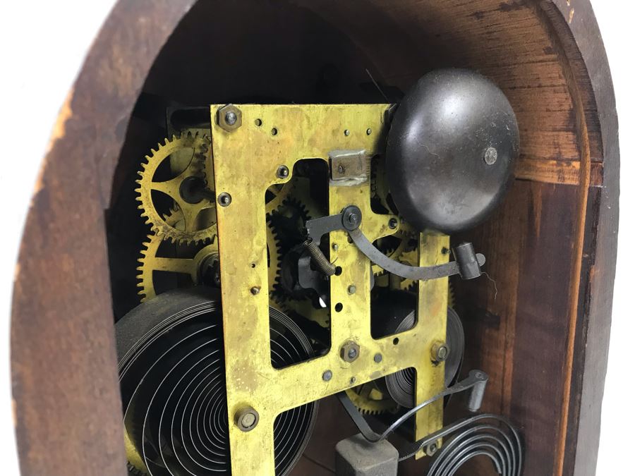 Vintage E. Ingraham Co Bristol Conn Clock - Frame That Holds Glass Face Needs To Be Soldered To Hinge 13'H X 8.5'W [Photo 20]