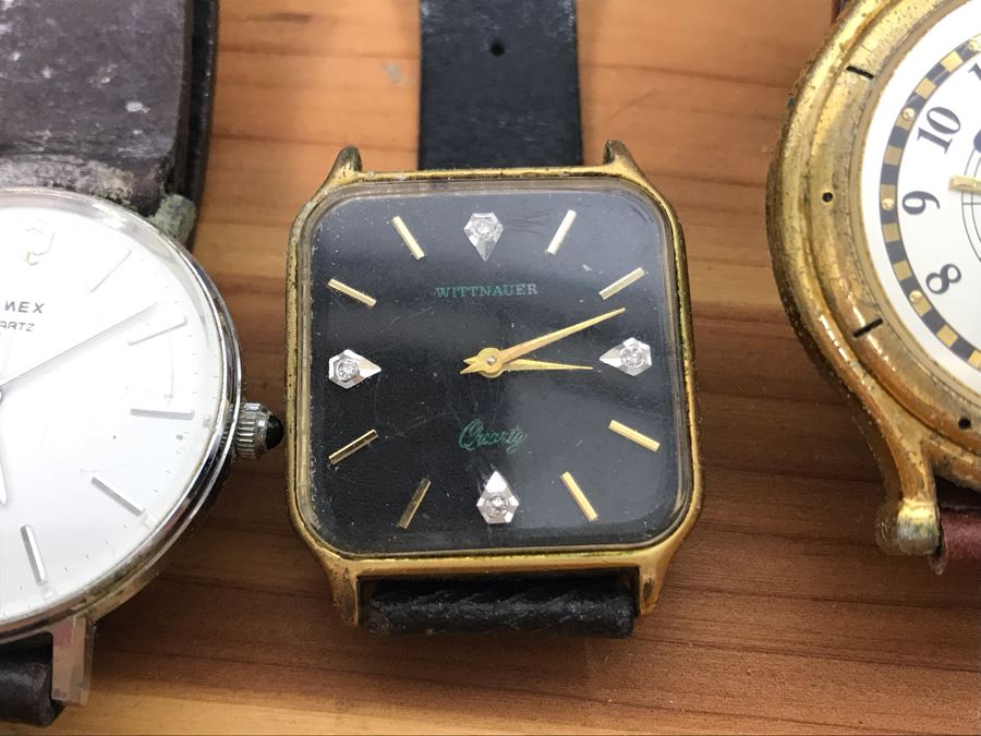 Vintage Wooden Box And Various Watches [Photo 10]