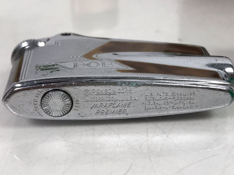 Carved Wooden Box And Vintage Collectible Advertising Lighters: Golden Nugget, Salem, Camel - See Photos [Photo 12]