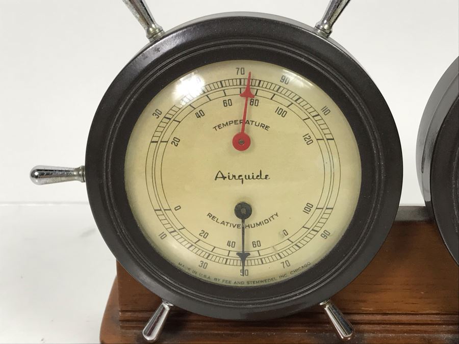 Nautical Themed Airguide Temperature Relative Humidity Gauge And Barometer Gauge By Fee And Stemwedel Inc Chicago [Photo 7]