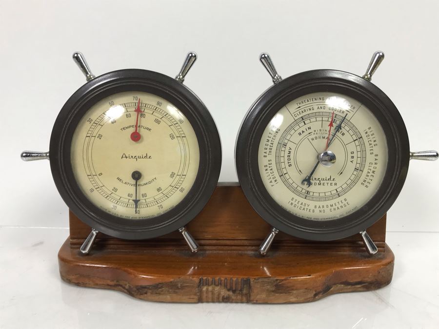 Nautical Themed Airguide Temperature Relative Humidity Gauge And Barometer Gauge By Fee And Stemwedel Inc Chicago