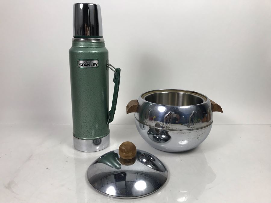 Mid-Century Penguin Hot & Cold Server And Aladdin Stanley Thermos [Photo 2]
