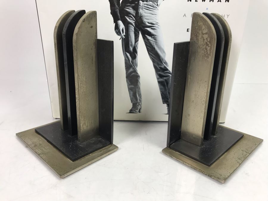 Pair Of Metal Art Deco Bookends By Chase And Book Collection - See Photos [Photo 5]