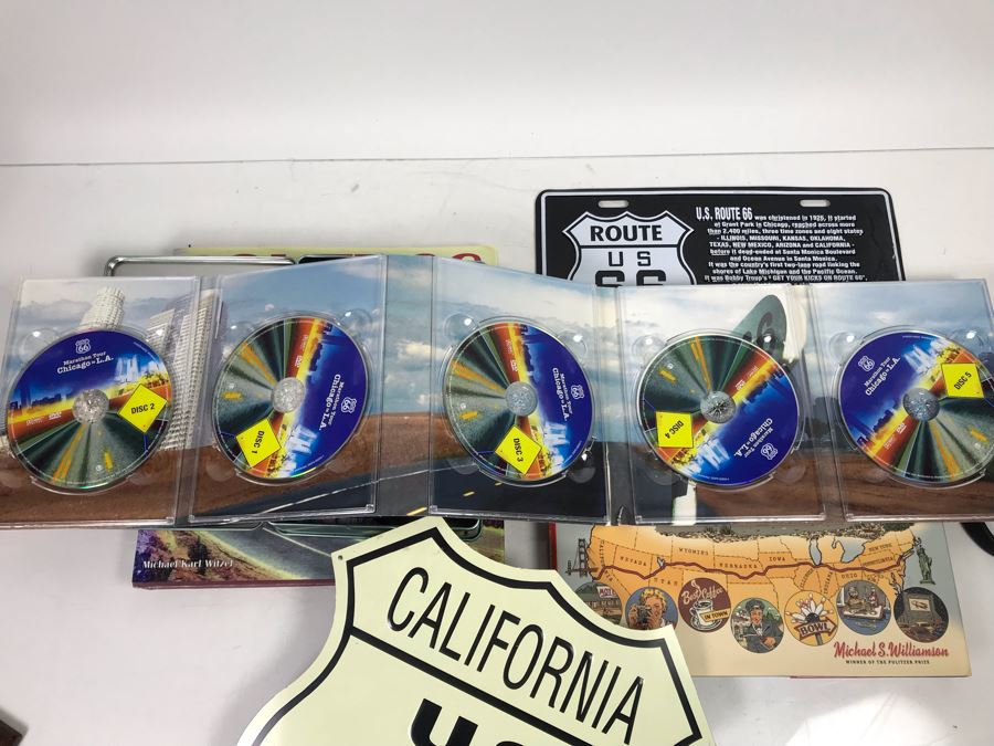 Historic Route 66 Wall Plaque, Metal Sign, License Plate, Books And DVD Collection [Photo 10]