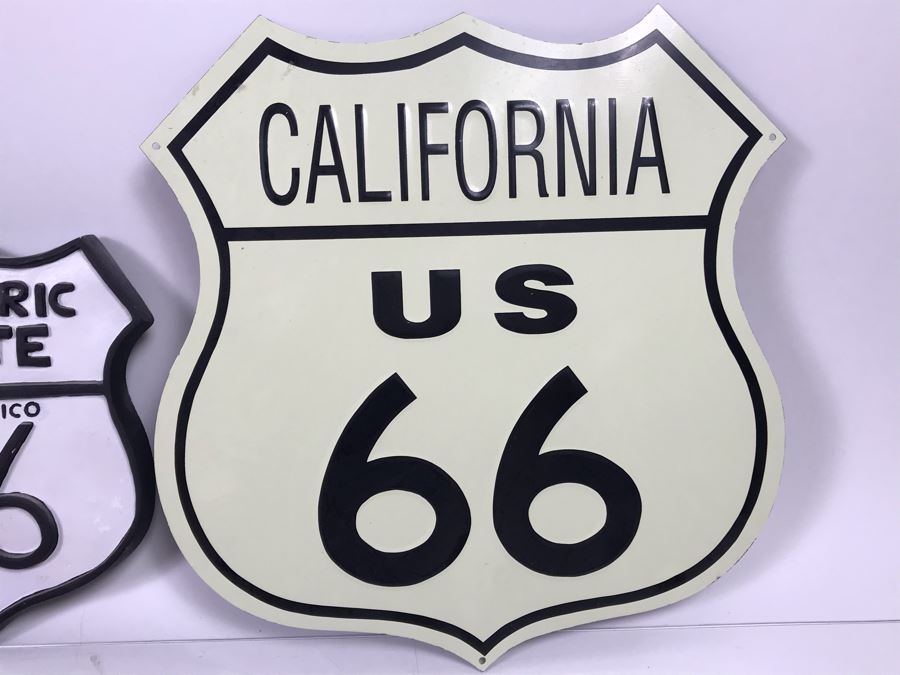 Historic Route 66 Wall Plaque, Metal Sign, License Plate, Books And DVD Collection [Photo 3]