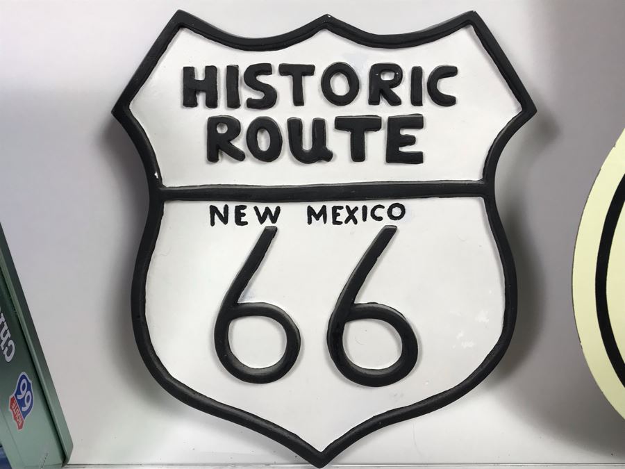Historic Route 66 Wall Plaque, Metal Sign, License Plate, Books And DVD Collection [Photo 2]