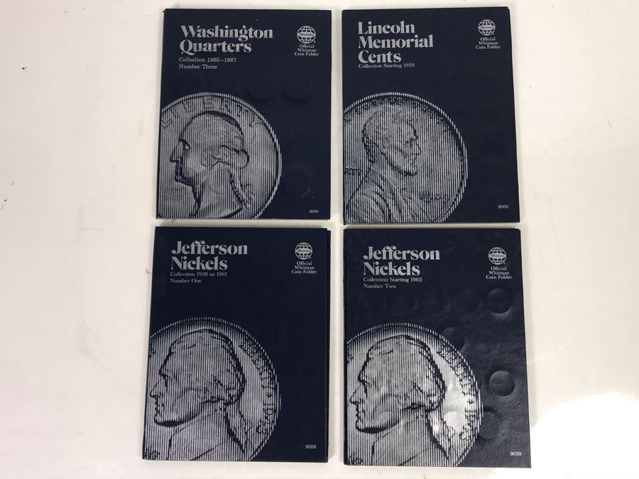 Whitman Coin Folders Of Washington Quarters, Lincoln Memorial Cents And Jefferson Nickels - See Photos For Coins [Photo 2]