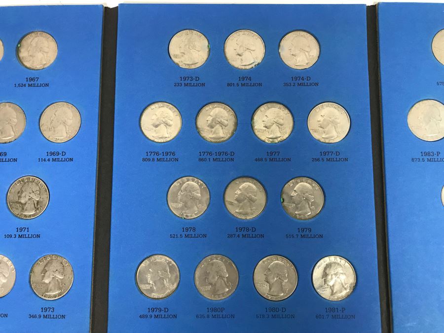 Whitman Coin Folders Of Washington Quarters, Lincoln Memorial Cents And Jefferson Nickels - See Photos For Coins [Photo 6]