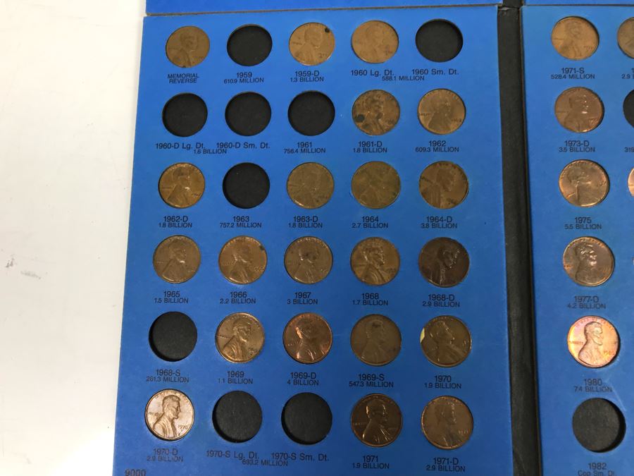 Whitman Coin Folders Of Washington Quarters, Lincoln Memorial Cents And Jefferson Nickels - See Photos For Coins [Photo 11]