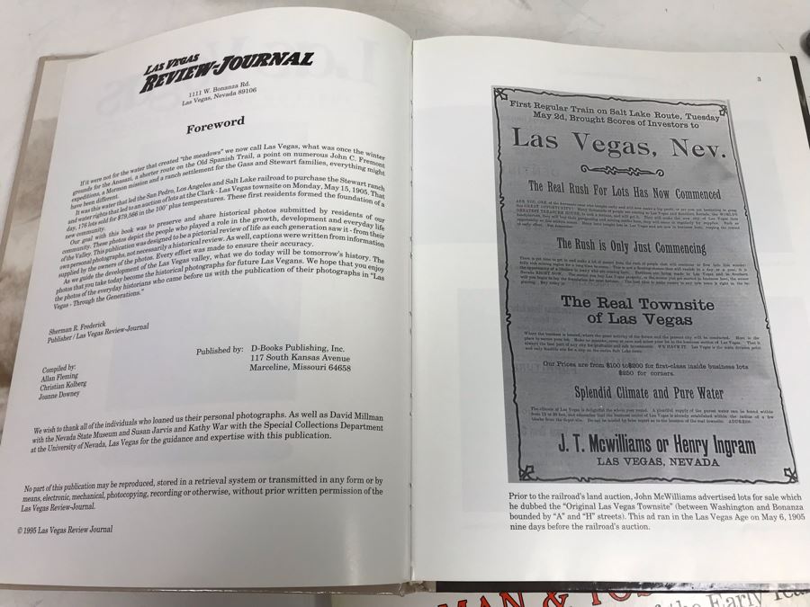 Wooden And Embossed Copper Art Deco Bookends With Book Lot: Man & Yosemite, San Diego Then And Now, Las Vegas Through The Generations, Pacific Coastal Liners, Ghost Towns Of The West And More [Photo 18]