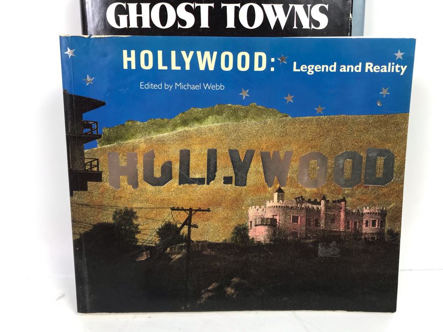 Wooden And Embossed Copper Art Deco Bookends With Book Lot: Man & Yosemite, San Diego Then And Now, Las Vegas Through The Generations, Pacific Coastal Liners, Ghost Towns Of The West And More [Photo 22]
