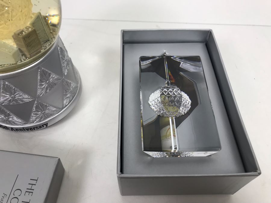 Waterford Times Square Ball 100th Anniversay Snow Globe Holiday Heirlooms Music Box And The Times Square Collection Star Of Hope Design With Box [Photo 10]