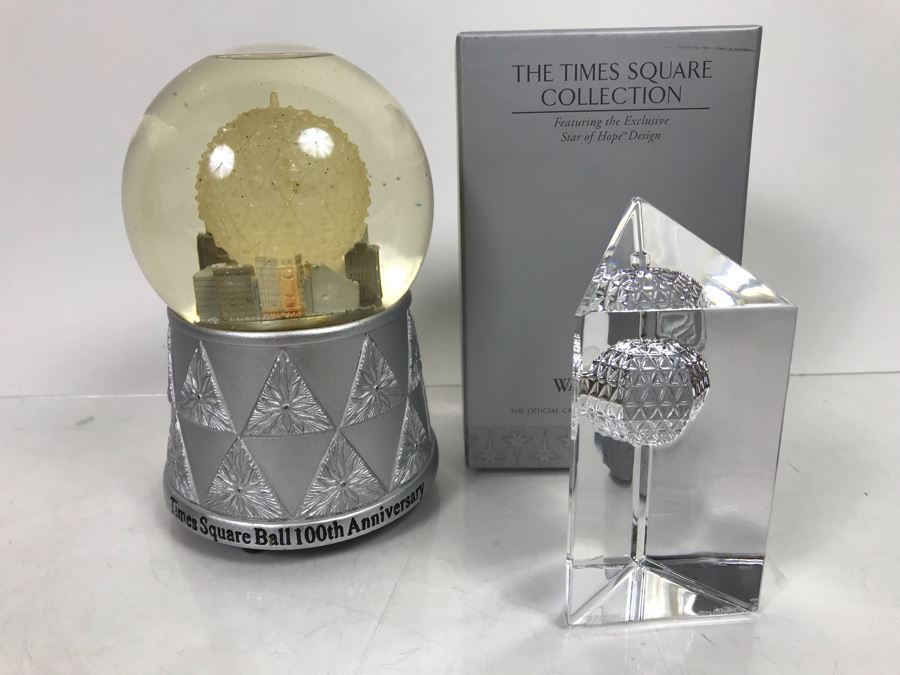 Waterford Times Square Ball 100th Anniversay Snow Globe Holiday Heirlooms Music Box And The Times Square Collection Star Of Hope Design With Box