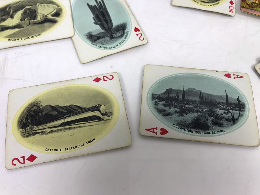 Vintage Southern Pacific Railroad Lines Playing Cards And Vintage Railroad Photograph [Photo 5]