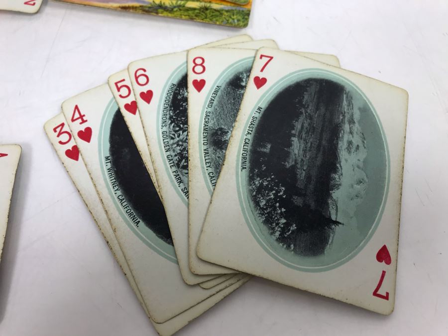 Vintage Southern Pacific Railroad Lines Playing Cards And Vintage Railroad Photograph [Photo 4]