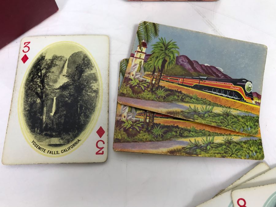 Vintage Southern Pacific Railroad Lines Playing Cards And Vintage Railroad Photograph [Photo 3]