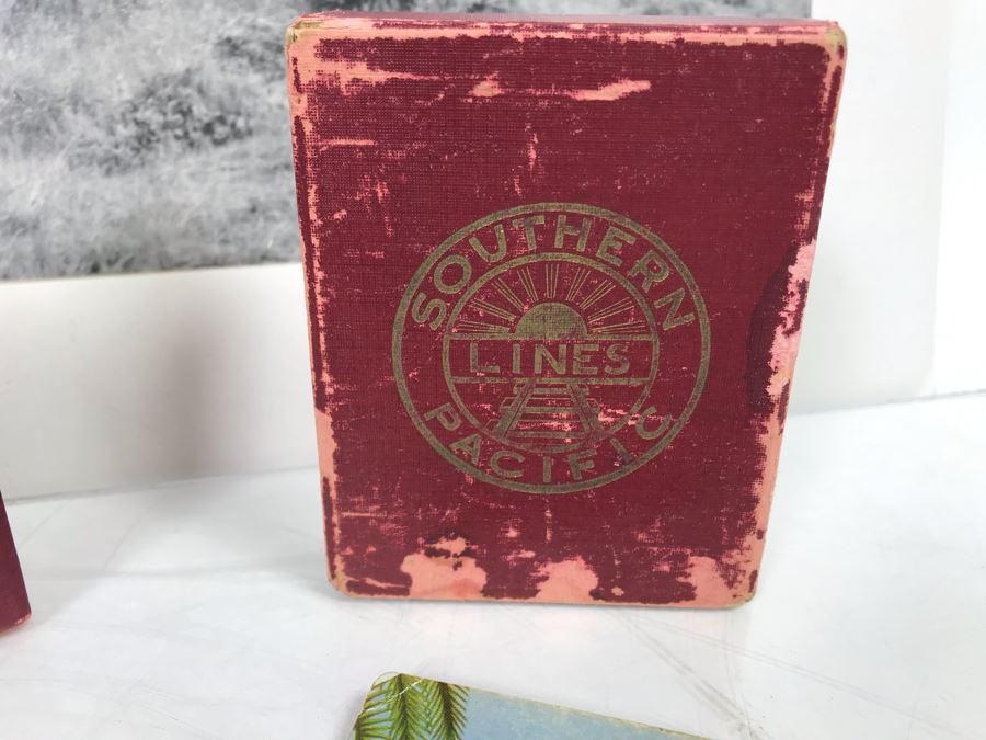 Vintage Southern Pacific Railroad Lines Playing Cards And Vintage Railroad Photograph [Photo 2]