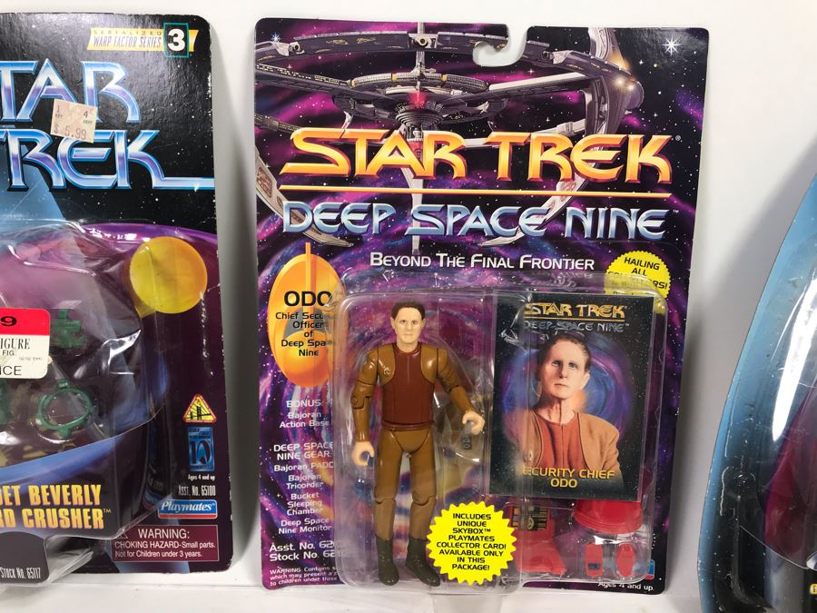 (3) Star Trek Action Figures On Cards [Photo 2]