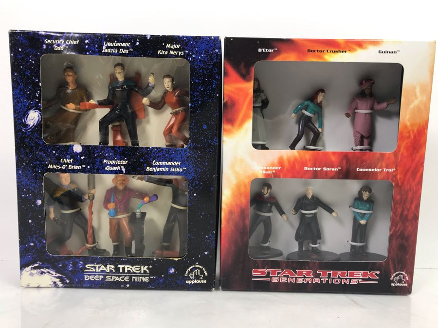 (2) Star Trek Space Action Figures Sets: Deep Space Nine And Generations