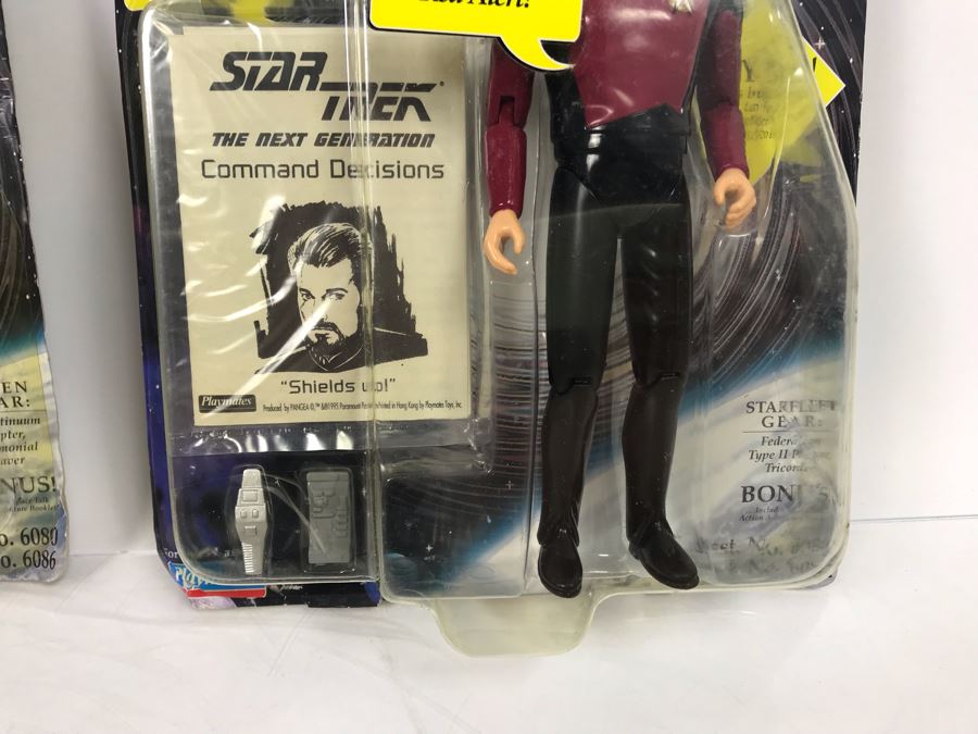 (2) Star Trek Space Talk Series Action Figures On Cards [Photo 7]