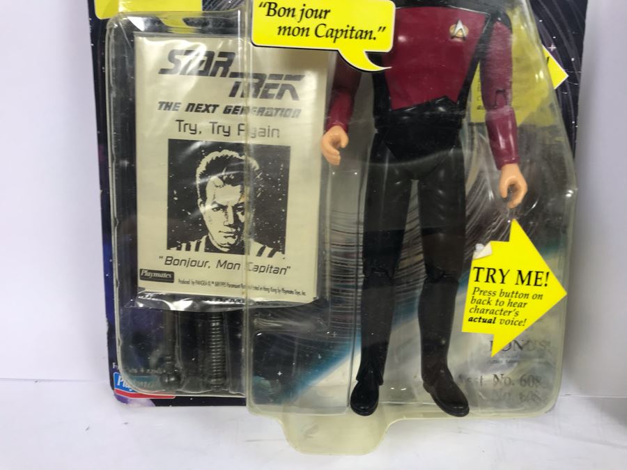 (2) Star Trek Space Talk Series Action Figures On Cards [Photo 4]