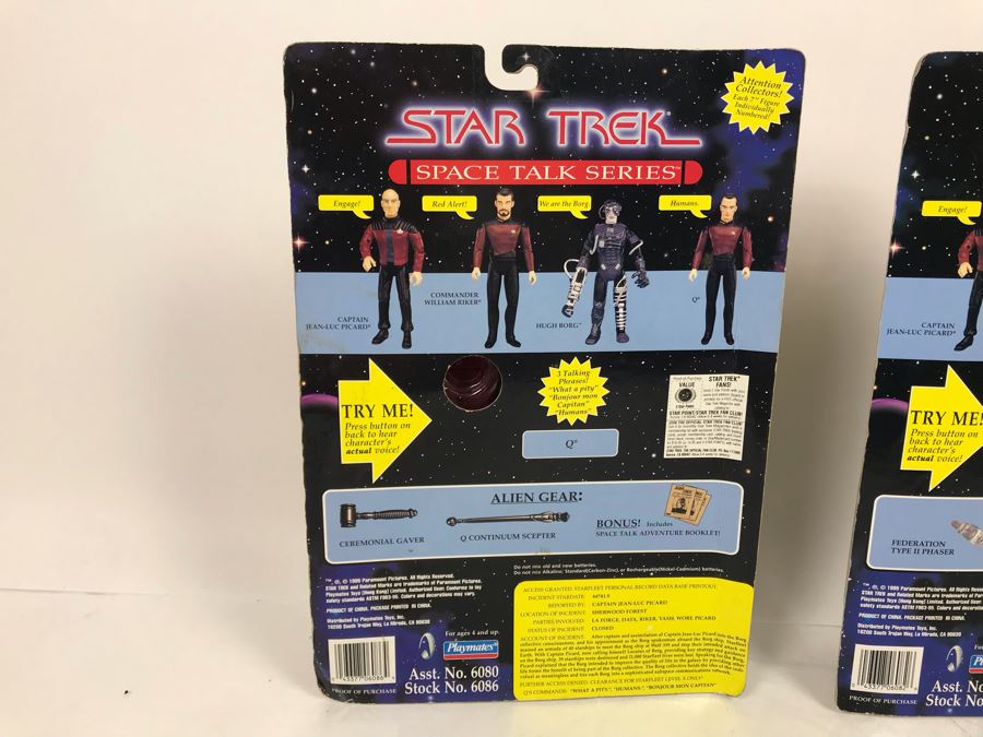 (2) Star Trek Space Talk Series Action Figures On Cards [Photo 9]