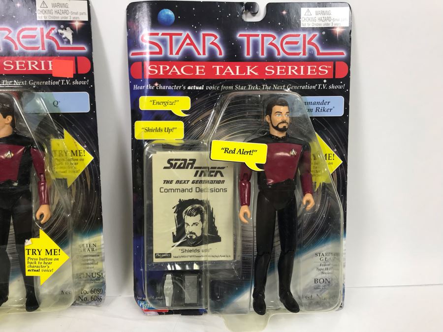 (2) Star Trek Space Talk Series Action Figures On Cards [Photo 5]