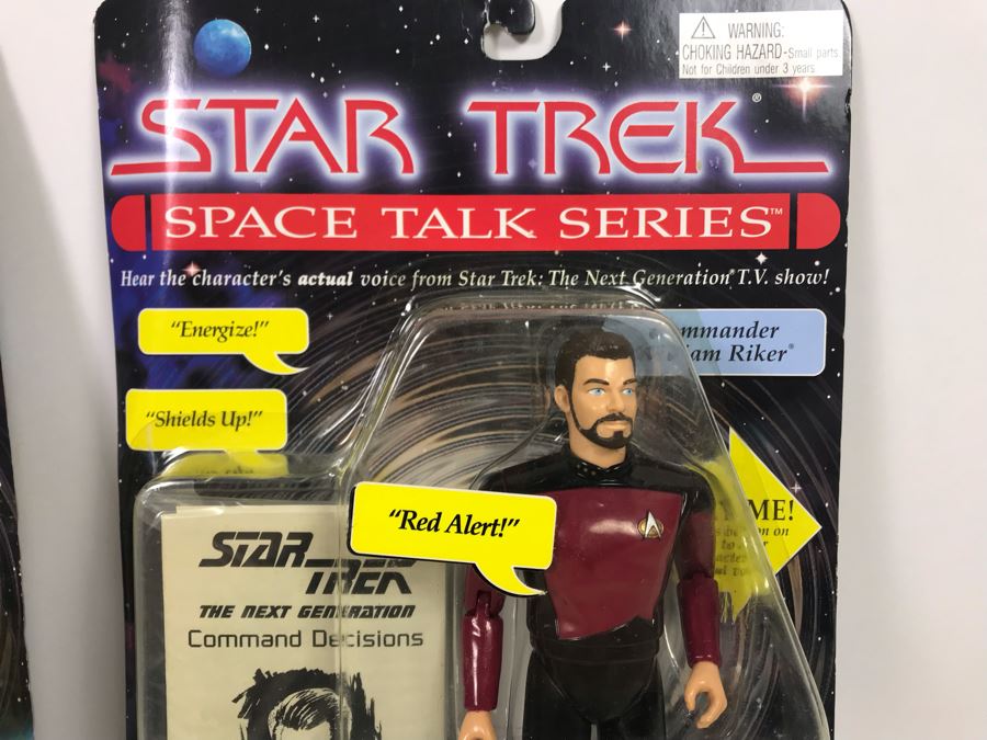 (2) Star Trek Space Talk Series Action Figures On Cards [Photo 6]