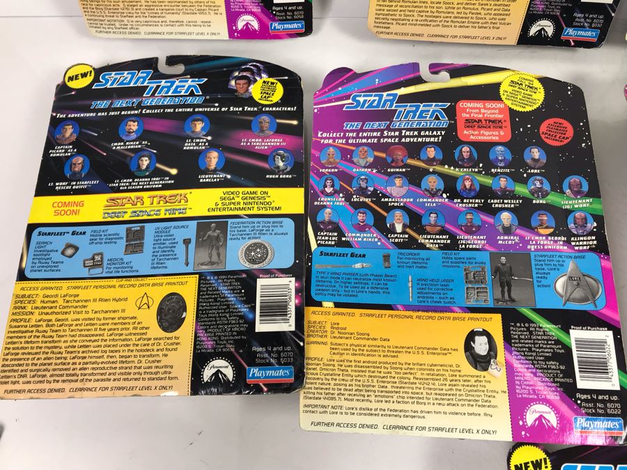 (9) Star Trek The Next Generation Action Figures On Cards [Photo 14]