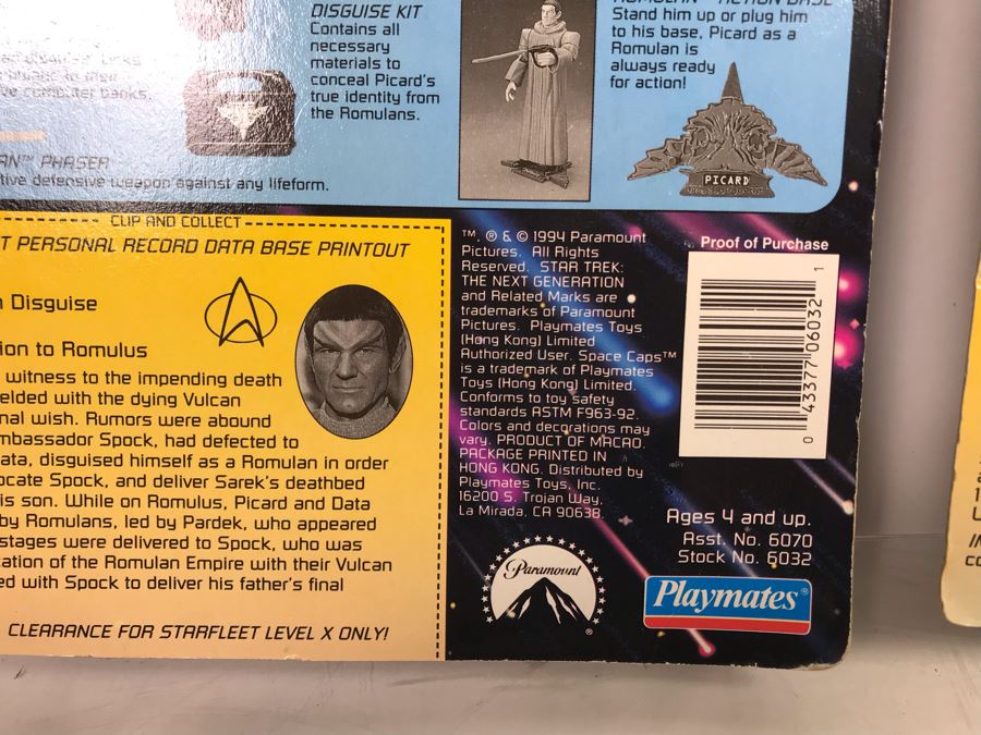 (9) Star Trek The Next Generation Action Figures On Cards [Photo 18]
