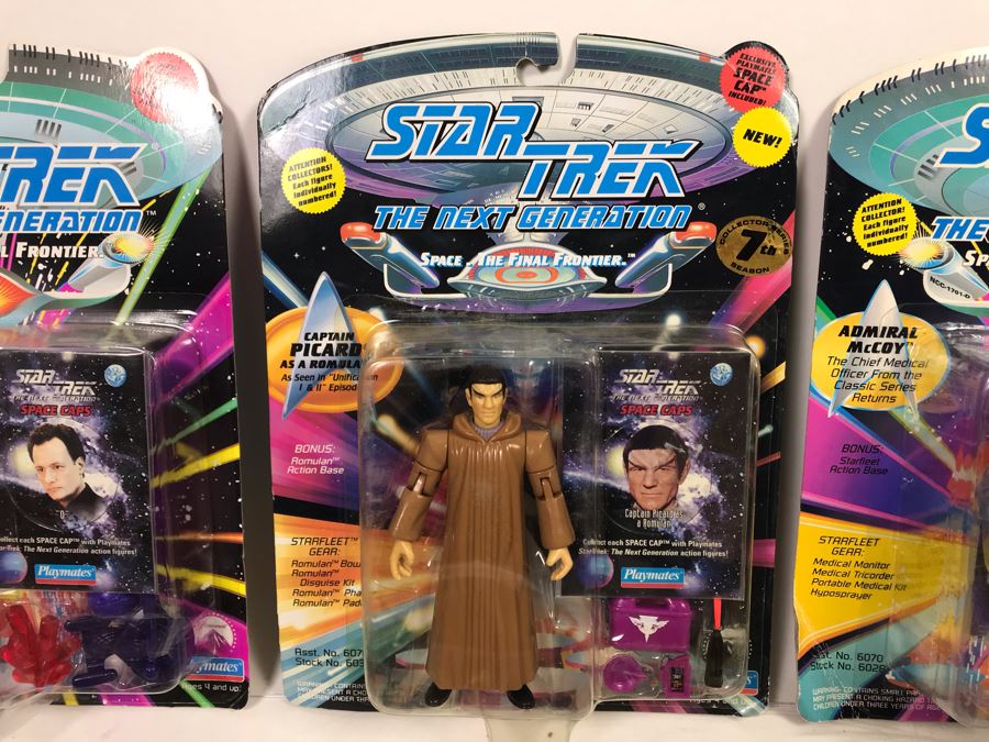 (9) Star Trek The Next Generation Action Figures On Cards [Photo 3]