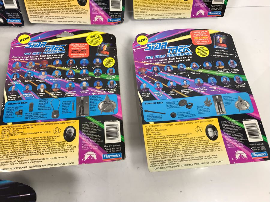 (9) Star Trek The Next Generation Action Figures On Cards [Photo 15]