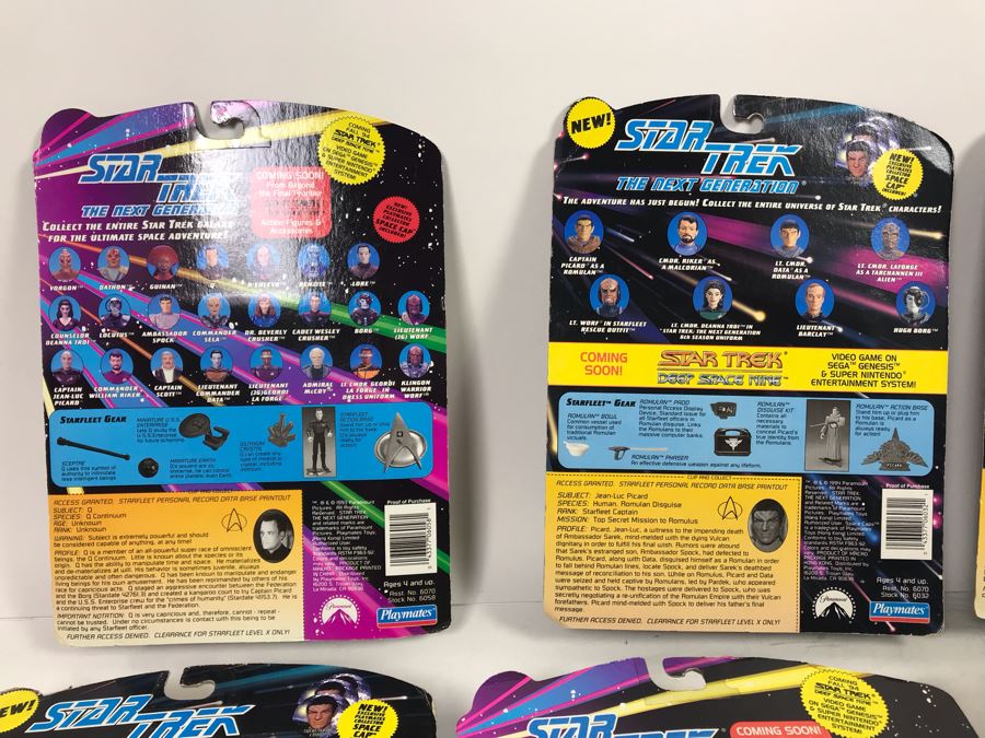 (9) Star Trek The Next Generation Action Figures On Cards [Photo 17]