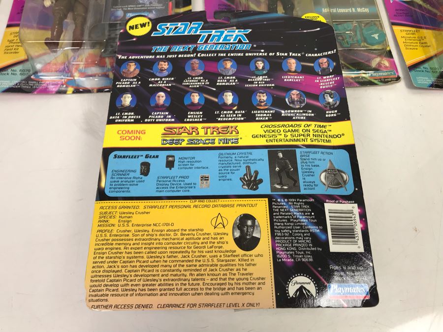 (9) Star Trek The Next Generation Action Figures On Cards [Photo 11]