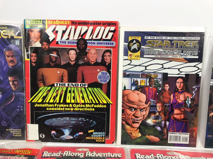 Star Trek Collectibles: Pins, Buttons, Keychains, Comic Books, Sealed Star Trek Trading Cards - See Photos [Photo 16]