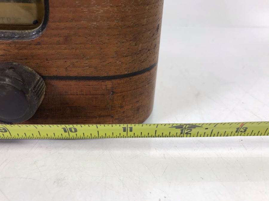 Vintage General Electric Art Deco Wooden Case Tube Radio Untested 11.5' X 7' [Photo 9]