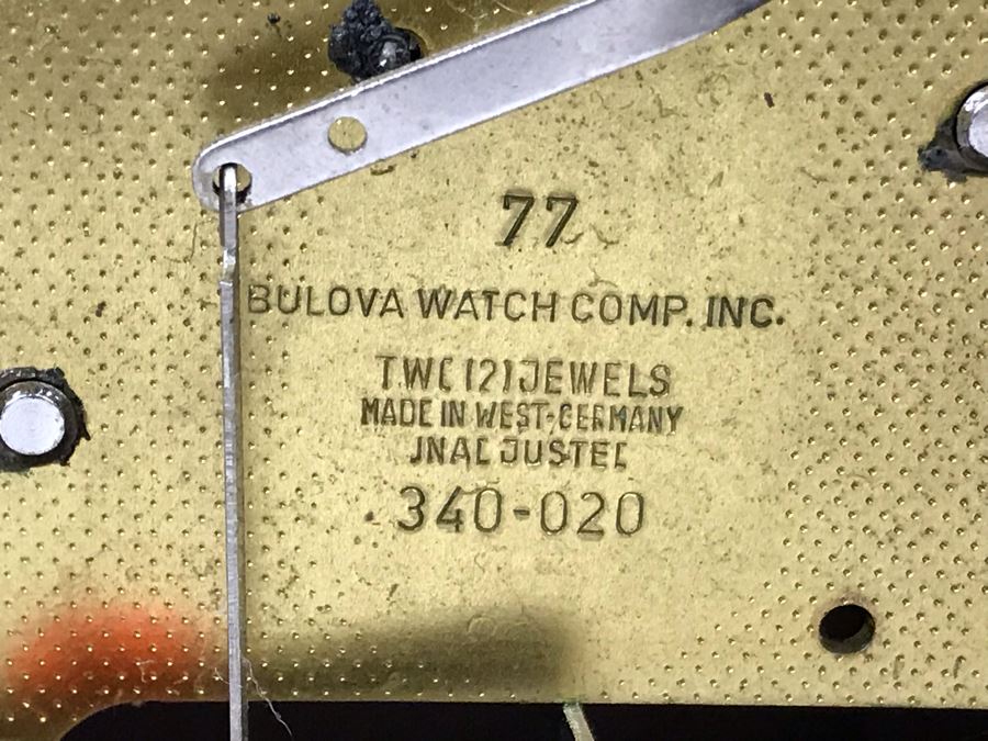 Bulova Watch Company Mantle Clock 340-020 Made In West Germany 13'H X 10'W [Photo 15]