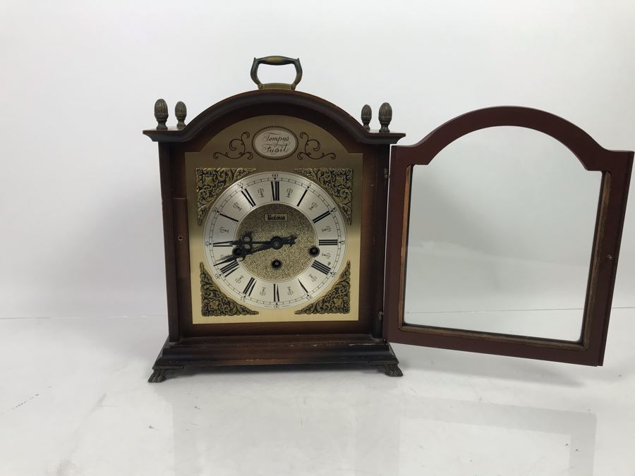 Bulova Watch Company Mantle Clock 340-020 Made In West Germany 13'H X 10'W [Photo 3]
